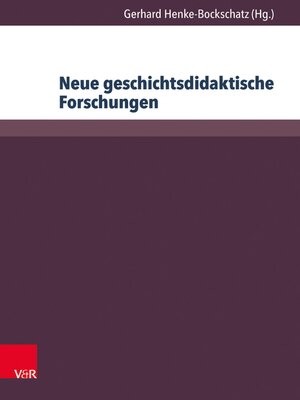 cover image of Neue geschichtsdidaktische Forschungen